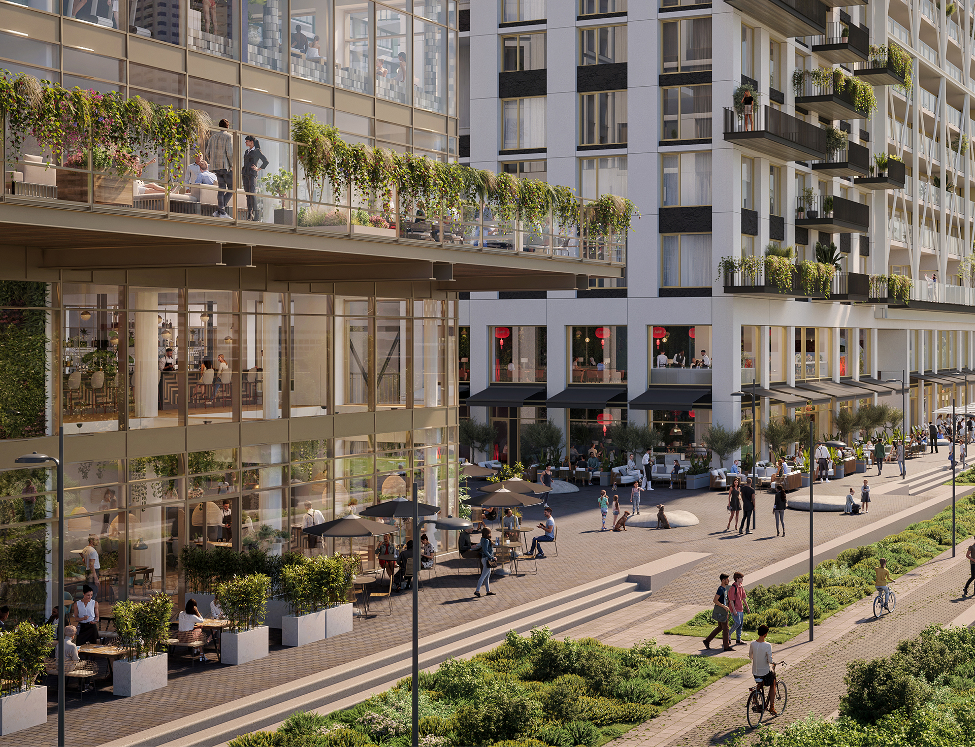 Levendige horecaplint met terrassen aan de Rijnhaven